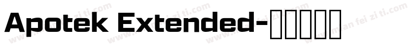 Apotek Extended字体转换